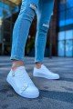 CH191 Side Buckle Erkek Günlük Bağcıklı Cilt Spor Sneaker Ayakkabı CBT - Beyaz Erkek Ayakkabı CH191 Side Buckle Erkek Günlük Bağcıklı Cilt Spor Sneaker Ayakkabı CBT - Beyaz – Chekich Erkek Ayakkabı