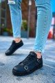 CH191 Side Buckle Erkek Günlük Bağcıklı Cilt Spor Sneaker Ayakkabı CST - Siyah Erkek Ayakkabı CH191 Side Buckle Erkek Günlük Bağcıklı Cilt Spor Sneaker Ayakkabı CST - Siyah – Chekich Erkek Ayakkabı