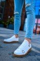 CH191 Side Buckle Erkek Günlük Bağcıklı Krep Taban Cilt Spor Sneaker Ayakkabı CKT - Beyaz Erkek Ayakkabı CH191 Side Buckle Erkek Günlük Bağcıklı Krep Taban Cilt Spor Sneaker Ayakkabı CKT - Beyaz – Chekich Erkek Ayakkabı
