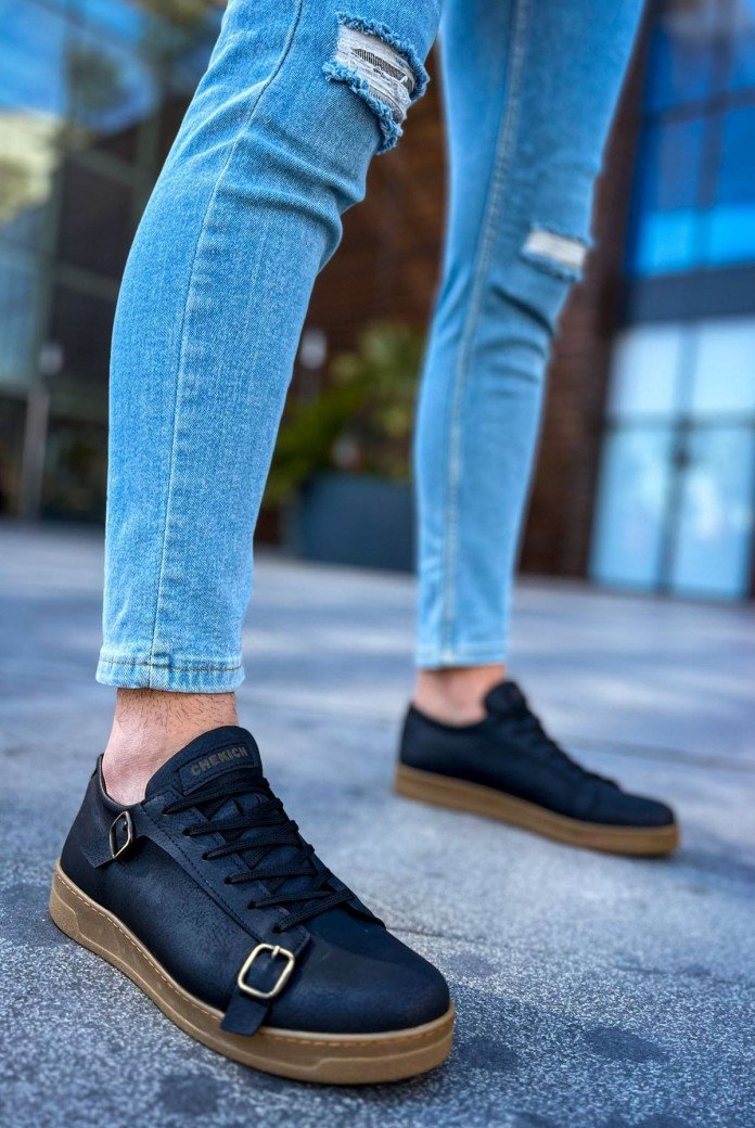 CH191 Side Buckle Erkek Günlük Bağcıklı Krep Taban Cilt Spor Sneaker Ayakkabı CKT - Siyah CH191 Side Buckle Erkek Günlük Bağcıklı Krep Taban Cilt Spor Sneaker Ayakkabı CKT - Siyah