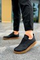 CH195 Rigidus Erkek Günlük Bağcıksız Krep Taban Cilt Spor Sneaker Ayakkabı CKT - Siyah Erkek Ayakkabı CH195 Rigidus Erkek Günlük Bağcıksız Krep Taban Cilt Spor Sneaker Ayakkabı CKT - Siyah – Chekich Erkek Ayakkabı