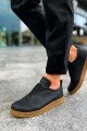 CH195 Rigidus Erkek Günlük Bağcıksız Krep Taban Cilt Spor Sneaker Ayakkabı CKT - Siyah Erkek Ayakkabı CH195 Rigidus Erkek Günlük Bağcıksız Krep Taban Cilt Spor Sneaker Ayakkabı CKT - Siyah – Chekich Erkek Ayakkabı