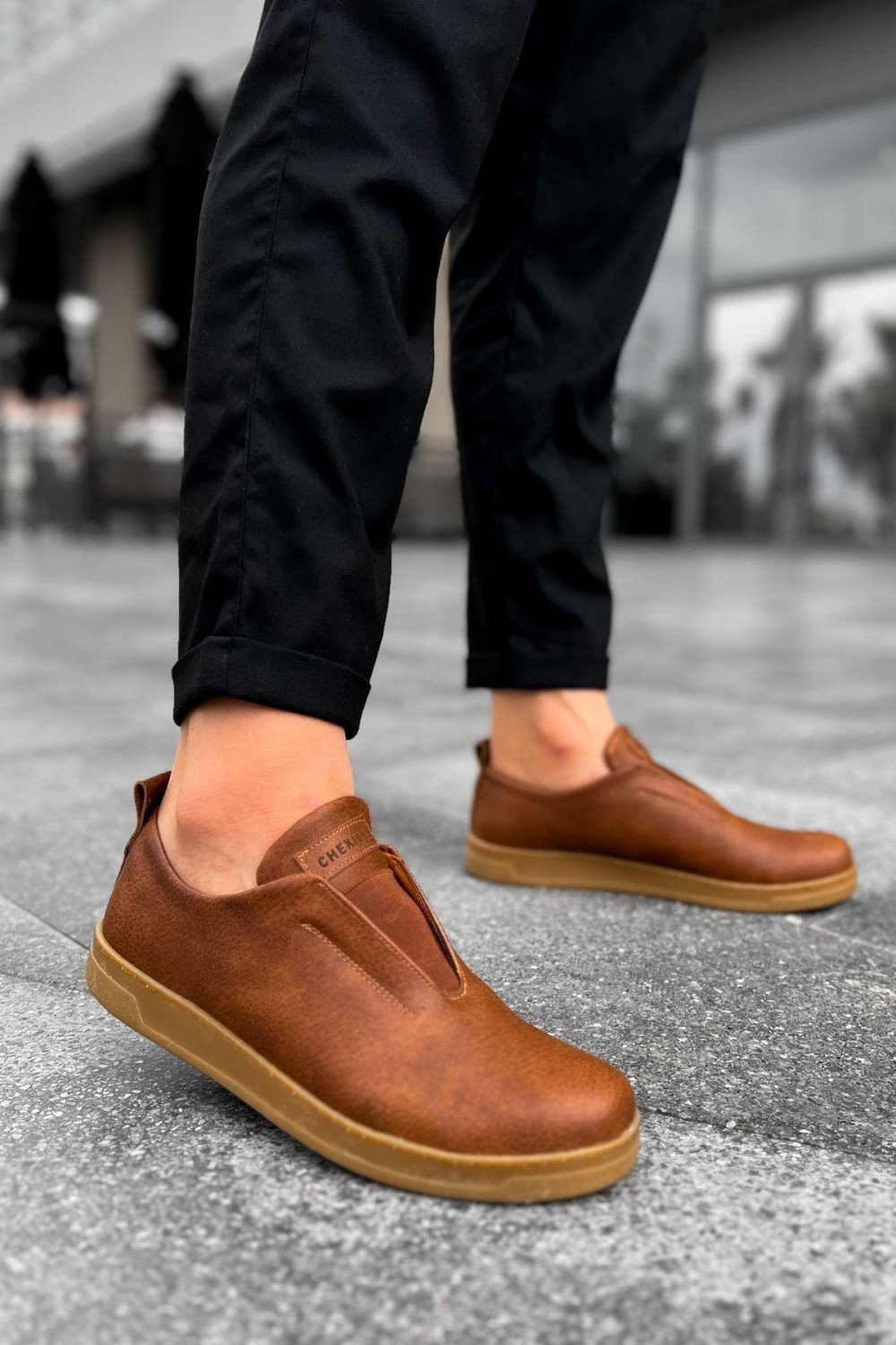 CH195 Rigidus Erkek Günlük Bağcıksız Krep Taban Cilt Spor Sneaker Ayakkabı CKT - Taba Erkek Ayakkabı CH195 Rigidus Erkek Günlük Bağcıksız Krep Taban Cilt Spor Sneaker Ayakkabı CKT - Taba – Chekich Erkek Ayakkabı