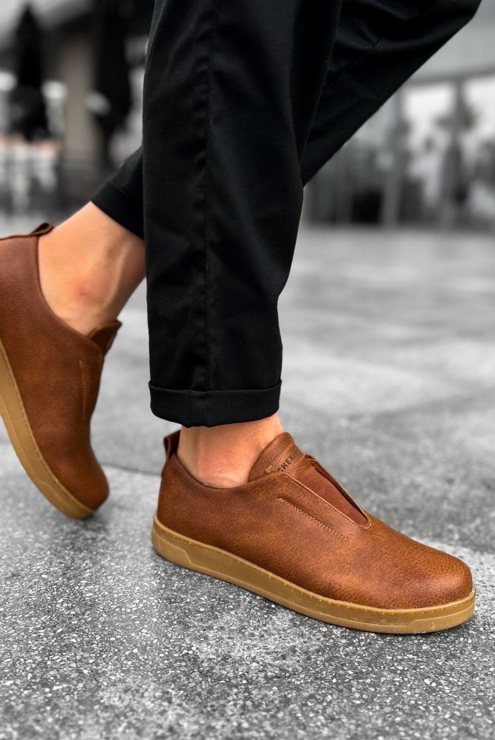 CH195 Rigidus Erkek Günlük Bağcıksız Krep Taban Cilt Spor Sneaker Ayakkabı CKT - Taba CH195 Rigidus Erkek Günlük Bağcıksız Krep Taban Cilt Spor Sneaker Ayakkabı CKT - Taba