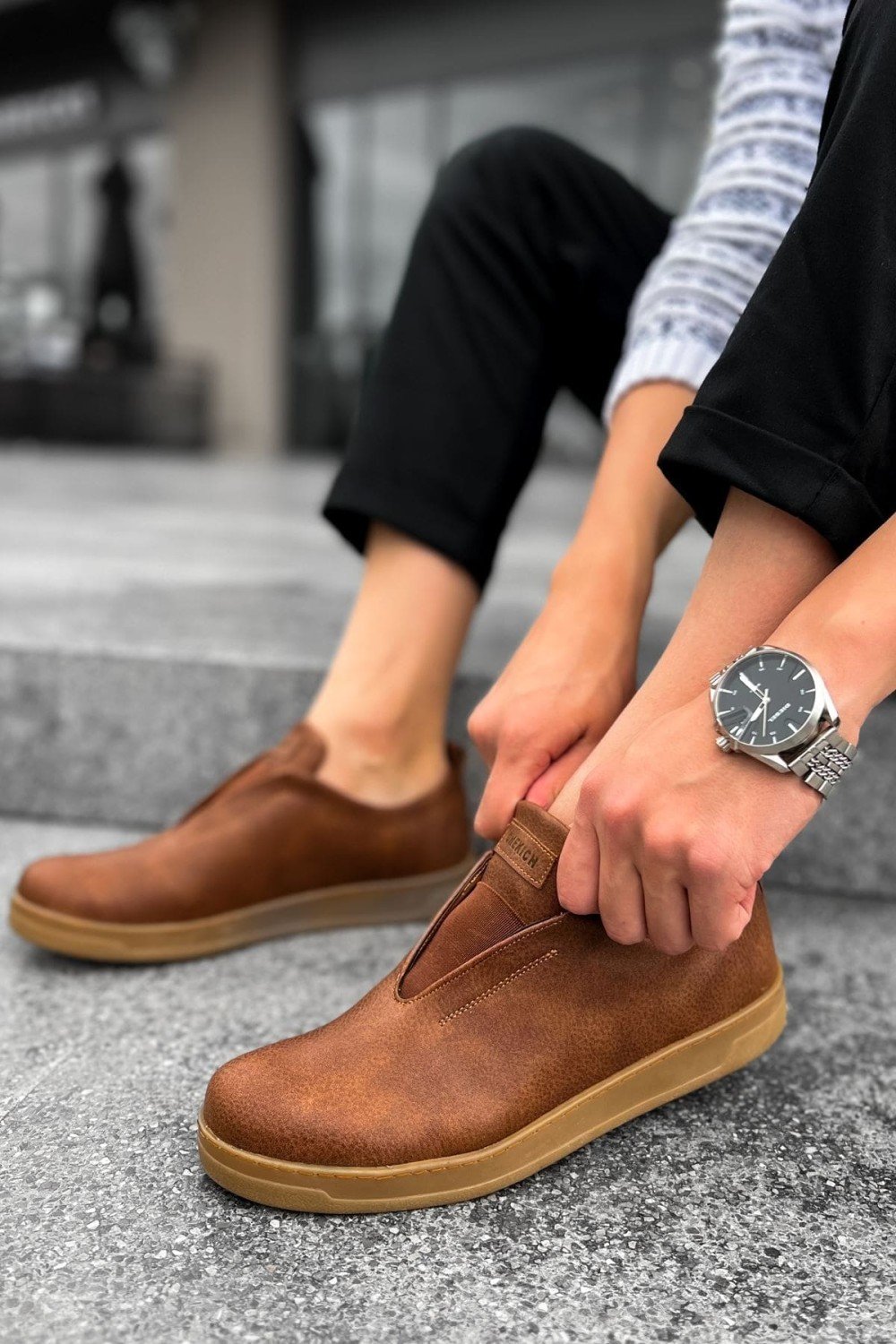 CH195 Rigidus Erkek Günlük Bağcıksız Krep Taban Cilt Spor Sneaker Ayakkabı CKT - Taba Erkek Ayakkabı CH195 Rigidus Erkek Günlük Bağcıksız Krep Taban Cilt Spor Sneaker Ayakkabı CKT - Taba – Chekich Erkek Ayakkabı