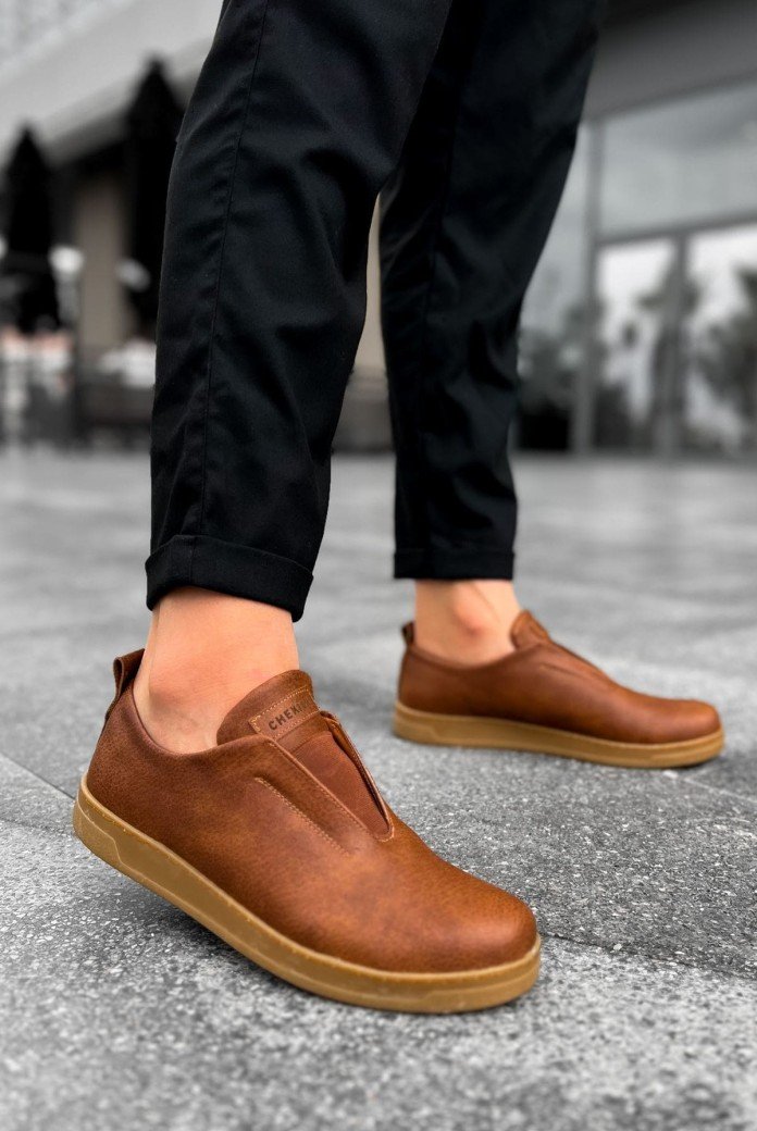 CH195 Rigidus Erkek Günlük Bağcıksız Krep Taban Cilt Spor Sneaker Ayakkabı CKT - Taba CH195 Rigidus Erkek Günlük Bağcıksız Krep Taban Cilt Spor Sneaker Ayakkabı CKT - Taba