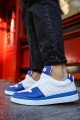 CH201 Hercules Erkek Günlük Bağcıklı Cilt Spor Sneaker Ayakkabı CBT - Beyaz/Mavi Erkek Ayakkabı CH201 Hercules Erkek Günlük Bağcıklı Cilt Spor Sneaker Ayakkabı CBT - Beyaz/Mavi – Chekich Erkek Ayakkabı