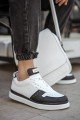 CH201 Hercules Erkek Günlük Bağcıklı Cilt Spor Sneaker Ayakkabı CBT - Beyaz/Siyah Erkek Ayakkabı CH201 Hercules Erkek Günlük Bağcıklı Cilt Spor Sneaker Ayakkabı CBT - Beyaz/Siyah – Chekich Erkek Ayakkabı