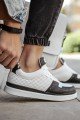 CH201 Hercules Erkek Günlük Bağcıklı Cilt Spor Sneaker Ayakkabı CBT - Beyaz/Siyah Erkek Ayakkabı CH201 Hercules Erkek Günlük Bağcıklı Cilt Spor Sneaker Ayakkabı CBT - Beyaz/Siyah – Chekich Erkek Ayakkabı
