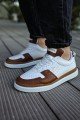 CH201 Hercules Erkek Günlük Bağcıklı Cilt Spor Sneaker Ayakkabı CBT - Beyaz/Taba Erkek Ayakkabı CH201 Hercules Erkek Günlük Bağcıklı Cilt Spor Sneaker Ayakkabı CBT - Beyaz/Taba – Chekich Erkek Ayakkabı