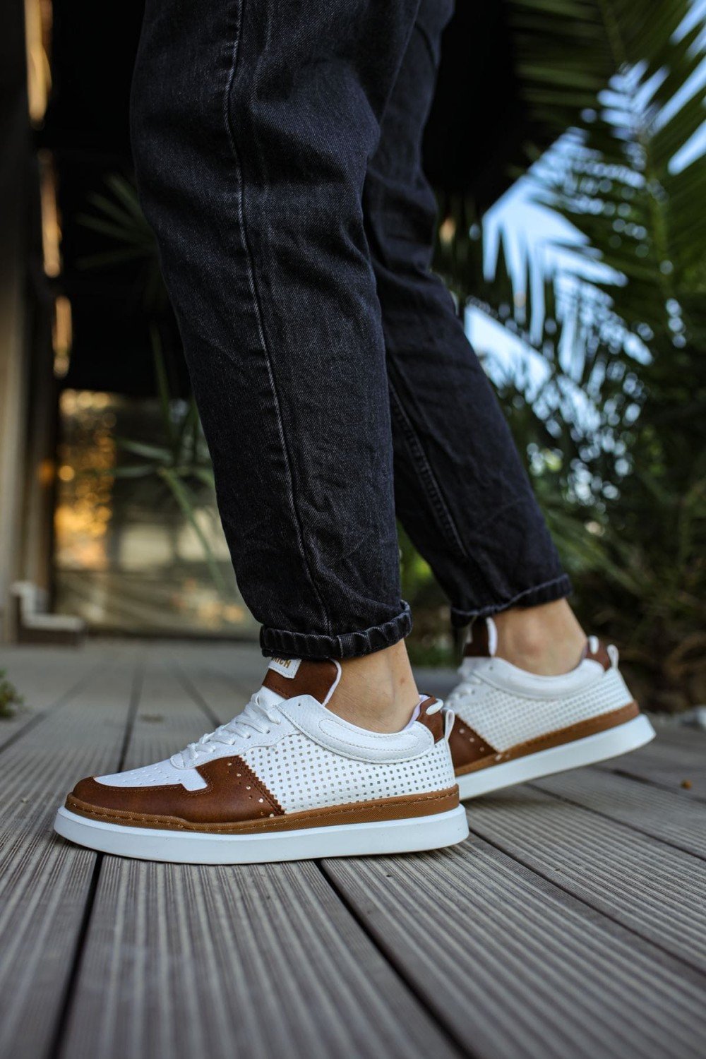 CH201 Hercules Erkek Günlük Bağcıklı Cilt Spor Sneaker Ayakkabı CBT - Beyaz/Taba Erkek Ayakkabı CH201 Hercules Erkek Günlük Bağcıklı Cilt Spor Sneaker Ayakkabı CBT - Beyaz/Taba – Chekich Erkek Ayakkabı