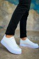 CH203 Maglieria Erkek Günlük Bağcıklı Cilt Spor Sneaker Ayakkabı CBT - Beyaz – Chekich Erkek Ayakkabı