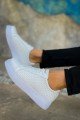 CH203 Maglieria Erkek Günlük Bağcıklı Cilt Spor Sneaker Ayakkabı CBT - Beyaz – Chekich Erkek Ayakkabı