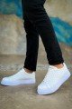 CH203 Maglieria Erkek Günlük Bağcıklı Cilt Spor Sneaker Ayakkabı CBT - Beyaz – Chekich Erkek Ayakkabı