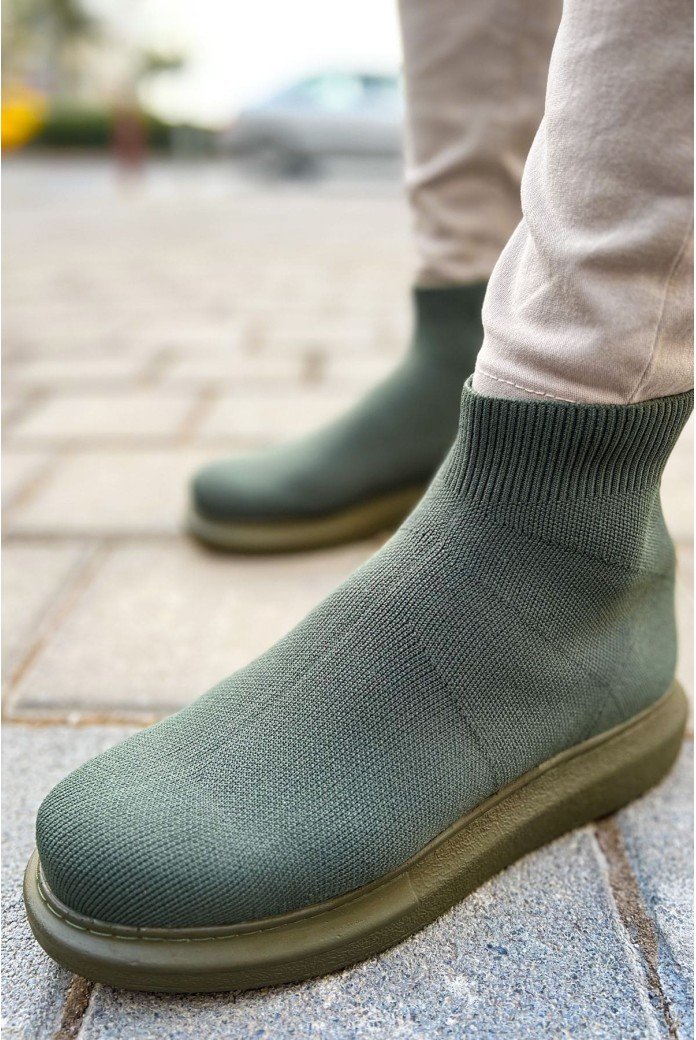 CH207 Maglieria - T Erkek Günlük Bağcıksız Triko Spor Sneaker Ayakkabı THT - Haki CH207 Maglieria - T Erkek Günlük Bağcıksız Triko Spor Sneaker Ayakkabı THT - Haki