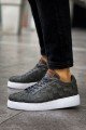 CH209 Vimini Erkek Günlük Bağcıklı Cilt Spor Sneaker Ayakkabı CBT - Antrasit – Chekich Erkek Ayakkabı