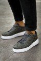 CH209 Vimini Erkek Günlük Bağcıklı Cilt Spor Sneaker Ayakkabı CBT - Antrasit