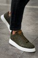 CH209 Vimini Erkek Günlük Bağcıklı Cilt Spor Sneaker Ayakkabı CBT - Haki – Chekich Erkek Ayakkabı