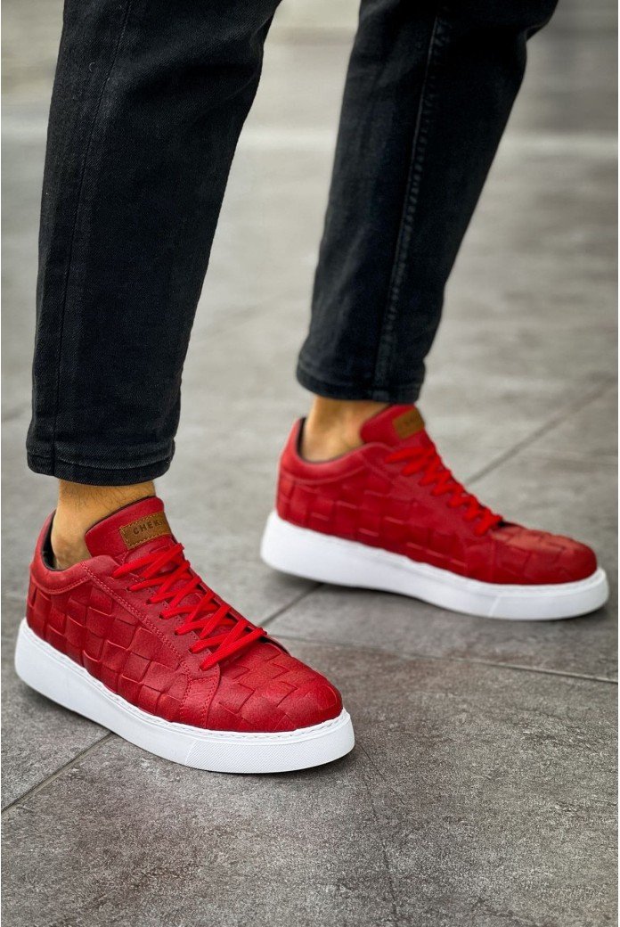 CH209 Vimini Erkek Günlük Bağcıklı Cilt Spor Sneaker Ayakkabı CBT - Kırmızı CH209 Vimini Erkek Günlük Bağcıklı Cilt Spor Sneaker Ayakkabı CBT - Kırmızı