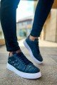 CH209 Vimini Erkek Günlük Bağcıklı Cilt Spor Sneaker Ayakkabı CBT - Lacivert – Chekich Erkek Ayakkabı
