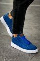 CH209 Vimini Erkek Günlük Bağcıklı Cilt Spor Sneaker Ayakkabı CBT - Mavi – Chekich Erkek Ayakkabı
