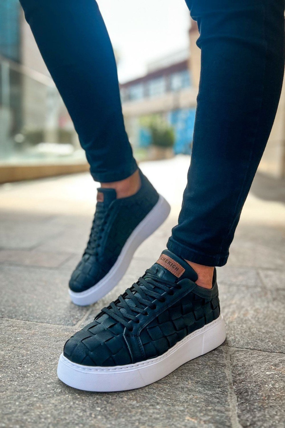 CH209 Vimini Erkek Günlük Bağcıklı Cilt Spor Sneaker Ayakkabı CBT - Siyah – Chekich Erkek Ayakkabı