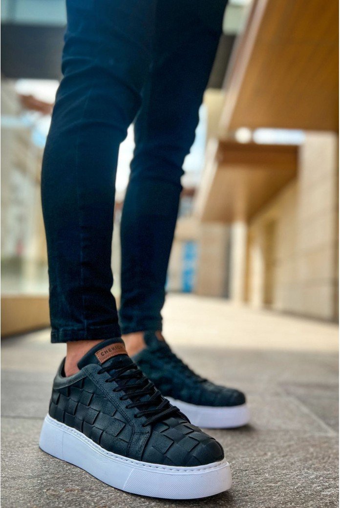 CH209 Vimini Erkek Günlük Bağcıklı Cilt Spor Sneaker Ayakkabı CBT - Siyah CH209 Vimini Erkek Günlük Bağcıklı Cilt Spor Sneaker Ayakkabı CBT - Siyah