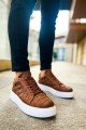CH209 Vimini Erkek Günlük Bağcıklı Cilt Spor Sneaker Ayakkabı CBT - Taba – Chekich Erkek Ayakkabı