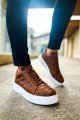 CH209 Vimini Erkek Günlük Bağcıklı Cilt Spor Sneaker Ayakkabı CBT - Taba – Chekich Erkek Ayakkabı