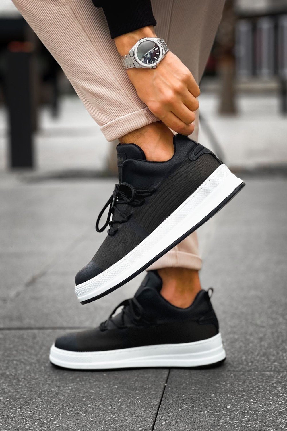 CH219 Laser Erkek Günlük Bağcıklı Cilt Spor Sneaker Ayakkabı CBT - Siyah Erkek Ayakkabı CH219 Laser Erkek Günlük Bağcıklı Cilt Spor Sneaker Ayakkabı CBT - Siyah – Chekich Erkek Ayakkabı