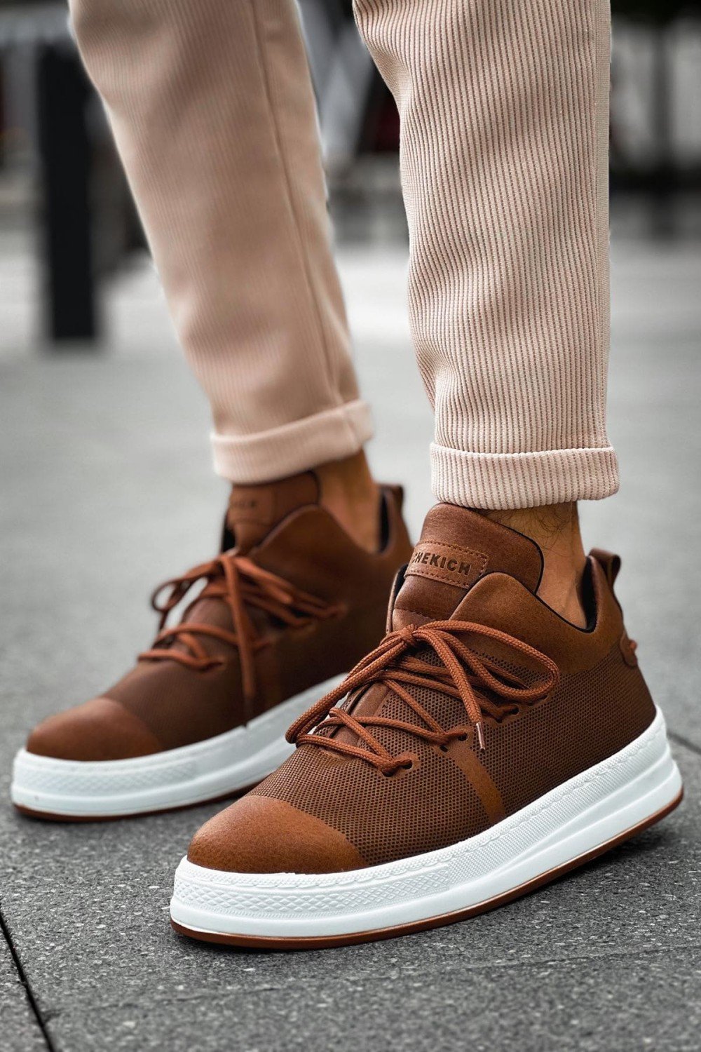 CH219 Laser Erkek Günlük Bağcıklı Cilt Spor Sneaker Ayakkabı CBT - Taba Erkek Ayakkabı CH219 Laser Erkek Günlük Bağcıklı Cilt Spor Sneaker Ayakkabı CBT - Taba – Chekich Erkek Ayakkabı