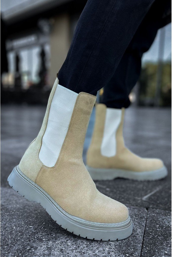 CH223 Alaska Erkek Spor Günlük Bağcıksız Süet Bot SKT - Kum