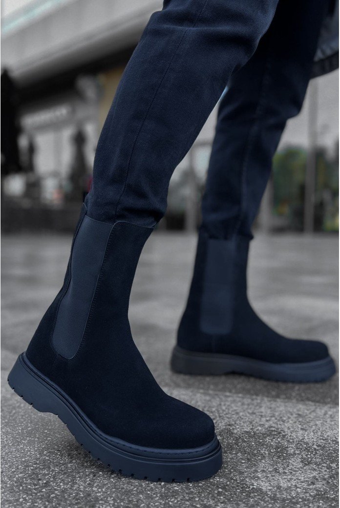 CH223 Alaska Erkek Spor Günlük Bağcıksız Süet Bot SST - Siyah