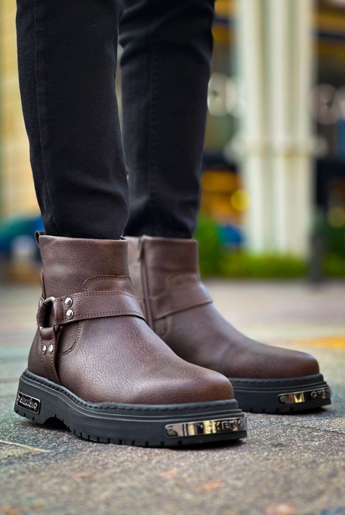 CH227 Yukon Erkek Spor Günlük Fermuarlı Cilt Bot CST - Kahverengi CH227 Yukon Erkek Spor Günlük Fermuarlı Cilt Bot CST - Kahverengi