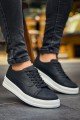 CH2401 Laiva Erkek Günlük Bağcıklı Cilt Spor Sneaker Ayakkabı CBT - Siyah – Chekich Erkek Ayakkabı