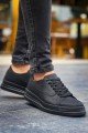 CH2401 Laiva Erkek Günlük Bağcıklı Cilt Spor Sneaker Ayakkabı CST - Siyah – Chekich Erkek Ayakkabı