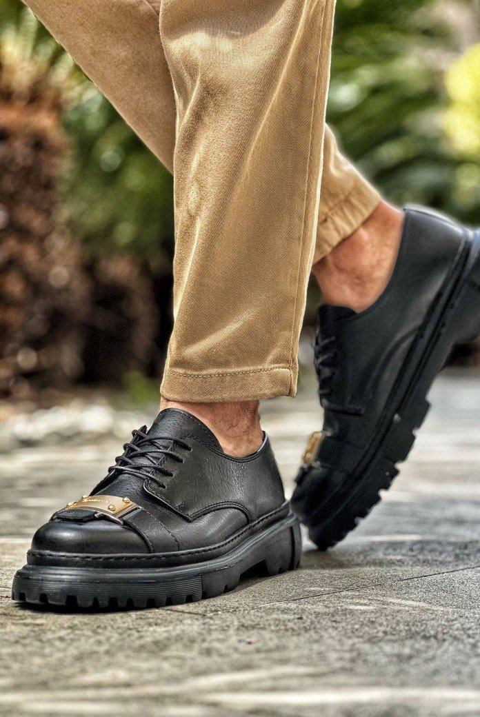 CH2402 Cools Erkek Günlük Bağcıklı Cilt Klasik Ayakkabı CST - Siyah CH2402 Cools Erkek Günlük Bağcıklı Cilt Klasik Ayakkabı CST - Siyah