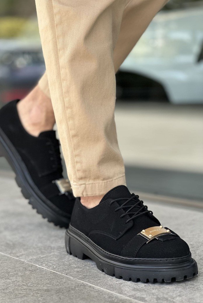 CH2402 Cools Erkek Günlük Bağcıklı Süet Klasik Ayakkabı SST - Siyah CH2402 Cools Erkek Günlük Bağcıklı Süet Klasik Ayakkabı SST - Siyah