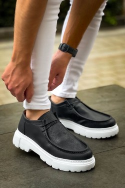 CH2404 Castle Erkek Günlük Bağcıklı Cilt Klasik Ayakkabı CBT - Siyah CH2404 Castle Erkek Günlük Bağcıklı Cilt Klasik Ayakkabı CBT - Siyah