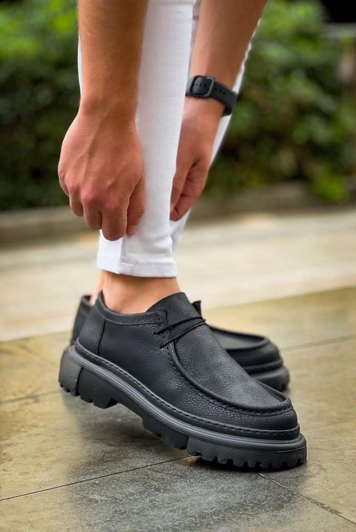 CH2404 Castle Erkek Günlük Bağcıklı Cilt Klasik Ayakkabı CST - Siyah CH2404 Castle Erkek Günlük Bağcıklı Cilt Klasik Ayakkabı CST - Siyah