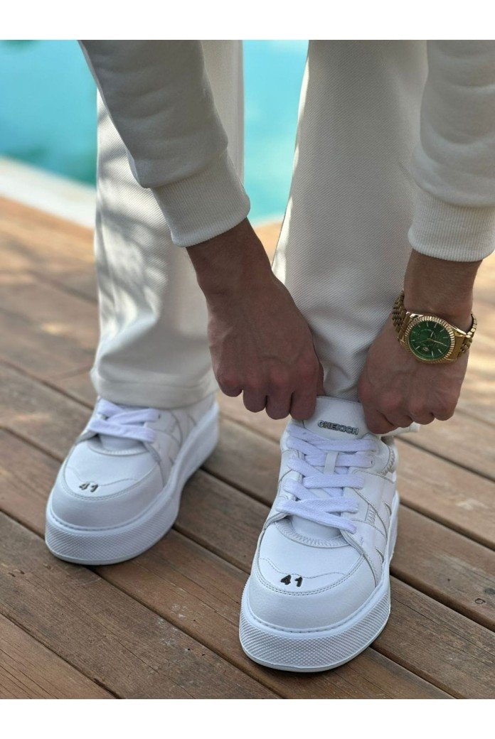 CH2407 Star - X Erkek Günlük Bağcıklı Cilt Spor Sneaker Ayakkabı CBT - Beyaz CH2407 Star - X Erkek Günlük Bağcıklı Cilt Spor Sneaker Ayakkabı CBT - Beyaz