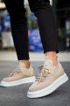 CH2408 Fusion Erkek Günlük Bağcıklı Triko Spor Sneaker Ayakkabı TBT - Bej – Chekich Erkek Ayakkabı