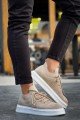 CH2408 Fusion Erkek Günlük Bağcıklı Triko Spor Sneaker Ayakkabı TBT - Bej – Chekich Erkek Ayakkabı