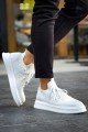 CH2408 Fusion Erkek Günlük Bağcıklı Triko Spor Sneaker Ayakkabı TBT - Beyaz – Chekich Erkek Ayakkabı