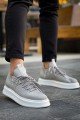 CH2408 Fusion Erkek Günlük Bağcıklı Triko Spor Sneaker Ayakkabı TBT - Gri