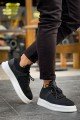 CH2408 Fusion Erkek Günlük Bağcıklı Triko Spor Sneaker Ayakkabı TBT - Siyah – Chekich Erkek Ayakkabı
