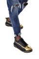 CH241 Signature Line Up Erkek Günlük Bağcıklı Cilt Spor Sneaker Ayakkabı CST - Siyah/Gold