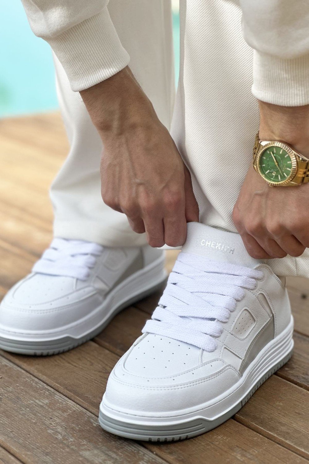 CH2410 Avax Erkek Günlük Bağcıklı Cilt Spor Sneaker Ayakkabı CBT - Beyaz Erkek Ayakkabı CH2410 Avax Erkek Günlük Bağcıklı Cilt Spor Sneaker Ayakkabı CBT - Beyaz – Chekich Erkek Ayakkabı