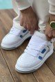 CH2410 Avax Erkek Günlük Bağcıklı Cilt Spor Sneaker Ayakkabı CBT - Beyaz/Mavi Erkek Ayakkabı CH2410 Avax Erkek Günlük Bağcıklı Cilt Spor Sneaker Ayakkabı CBT - Beyaz/Mavi – Chekich Erkek Ayakkabı