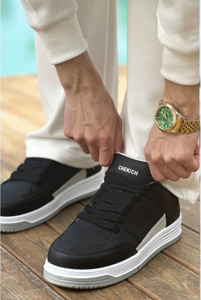 CH2410 Avax Erkek Günlük Bağcıklı Cilt Spor Sneaker Ayakkabı CBT - Siyah CH2410 Avax Erkek Günlük Bağcıklı Cilt Spor Sneaker Ayakkabı CBT - Siyah